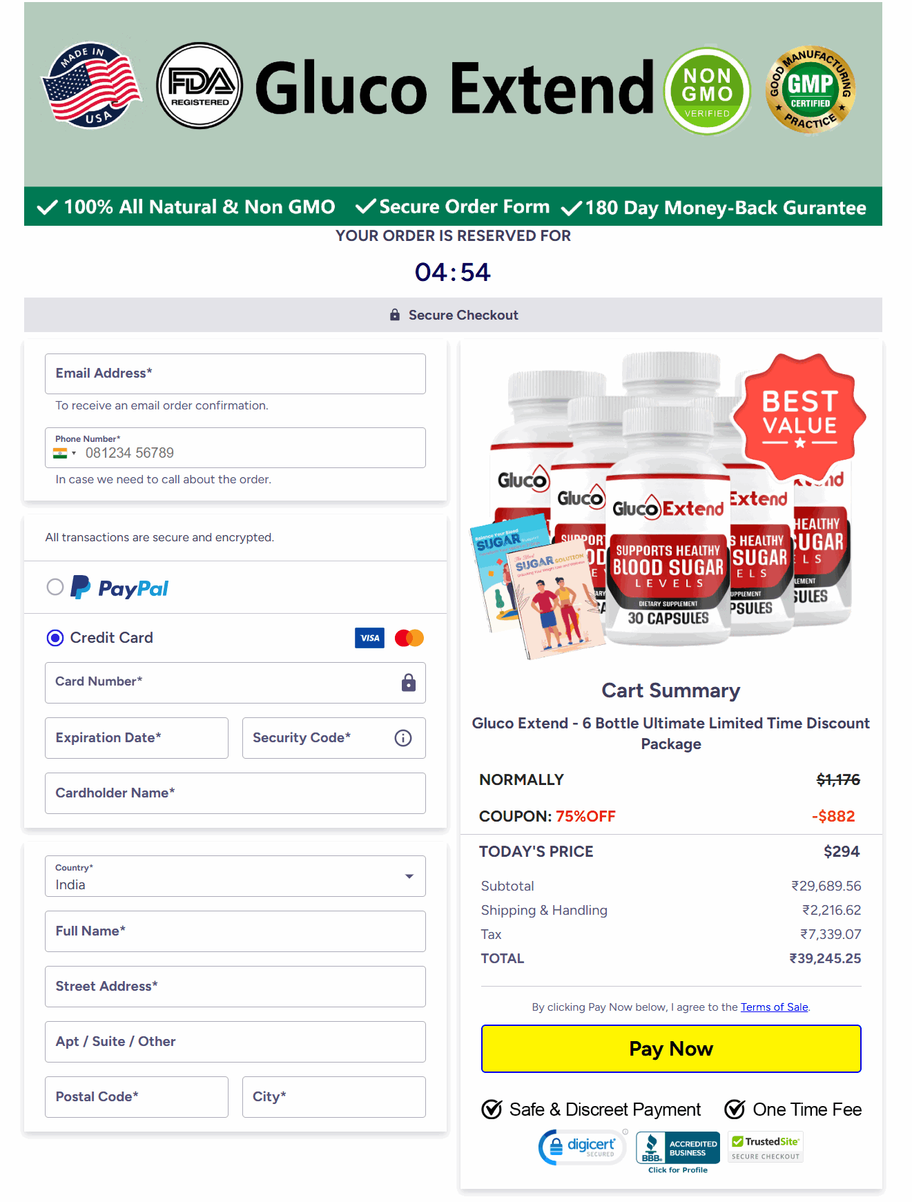 Gluco Extend -Secure-Checkout